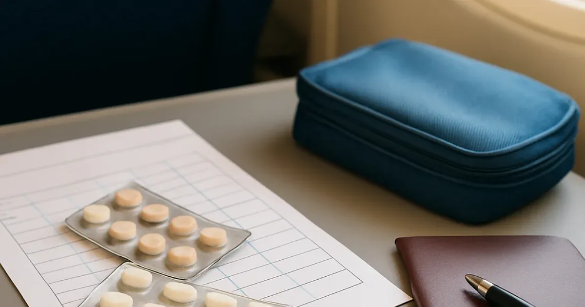 Médicaments en cabine : ordonnance, règles et trousse