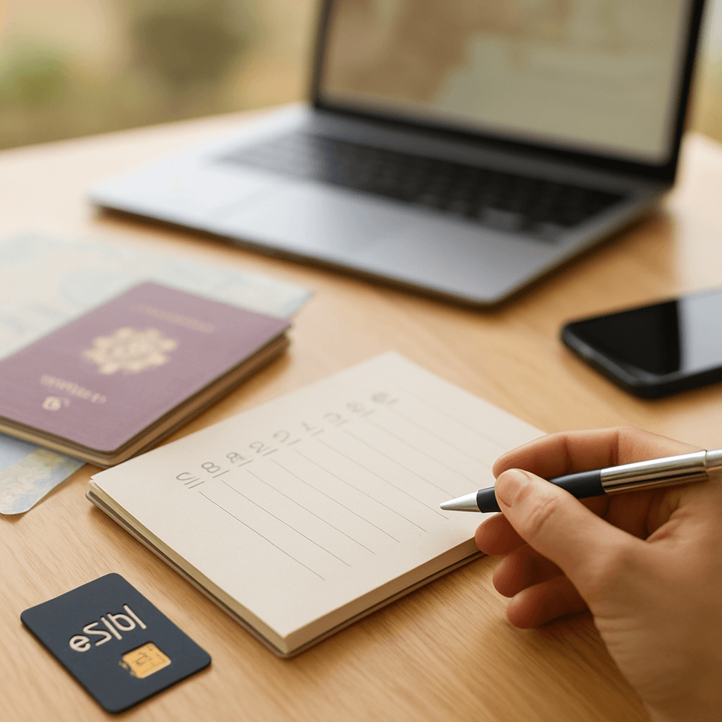 eSIM en voyage : checklist avant départ + dépannage